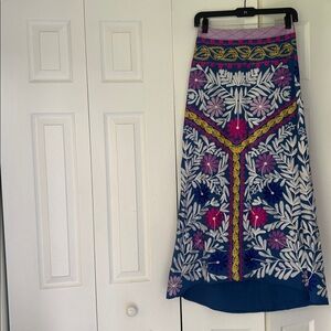 Alexis Cobalt Blue Embroidered Maxi Skirt size XS